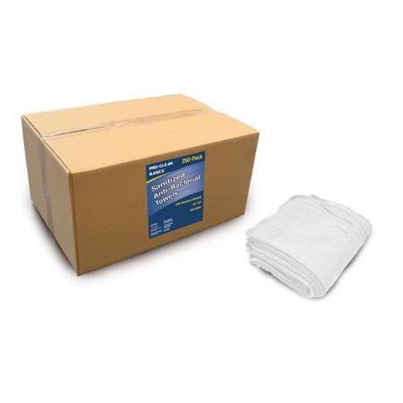 Proclean Sanitized Anti-Bacterial White Wiping Towel, 28" x 29", PK250 WW99841